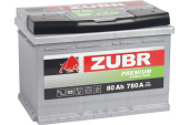 Аккумулятор ZUBR Premium 80Ah L+ ZP801 от магазина РЭССИ