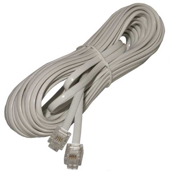 RJ-11 (6P-4C) 5m. white от магазина РЭССИ