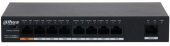 Коммутатор Dahua DH-PFS3009-8ET1GT-96 8x100Mb 1G 7PoE+ 96W неуправляемый от магазина РЭССИ