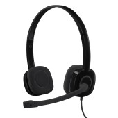 Наушники с микрофоном Logitech H151 черный 1.8м накладные оголовье (981-000590) от магазина РЭССИ