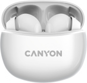 Гарнитура внутриканальные Canyon TWS-5 белый беспроводные bluetooth в ушной раковине (CNS-TWS5W) от магазина РЭССИ