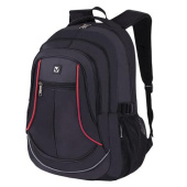 Универсальный рюкзак BRAUBERG High School 3 отделения черный красные детали 46x31x18 см 271651 от магазина РЭССИ