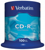 Диск CD-R Verbatim 700Mb 52x Cake Box (100шт) (43411) от магазина РЭССИ