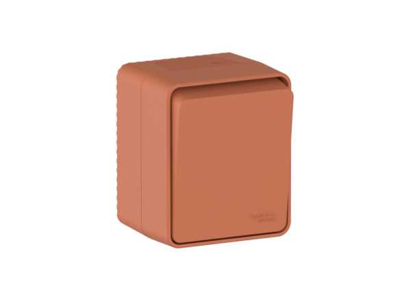 AtlasDesign PROFI IP54 О/У 1-клавишный ВЫКЛЮЧАТЕЛЬ 10 АХ, ТЕРРАКОТОВЫЙ от магазина РЭССИ