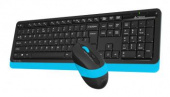 Клавиатура + мышь A4Tech Fstyler FG1010 клав:черный/синий мышь:черный/синий USB беспроводная Multimedia (FG1010 BLUE) от магазина РЭССИ