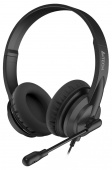 Наушники с микрофоном A4Tech HS-10 черный 2м накладные оголовье (HS-10/3.5MM PLUG/BLACK) от магазина РЭССИ