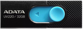 Флеш Диск A-Data 32Gb UV220 AUV220-32G-RBKBL USB2.0 черный/синий от магазина РЭССИ