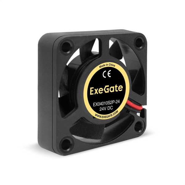 Вентилятор для корпуса 24В DC, 40x40x10 мм, 2pin, 7500RPM, 30dBA, подшипник скольжения от магазина РЭССИ
