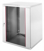 Шкаф коммутационный ЦМО ШРН-ЭКОНОМ (ШРН-Э-15.650) настенный 15U 600x650мм пер.дв.стекл 65кг серый 600мм 26.6кг 180град. 746мм от магазина РЭССИ