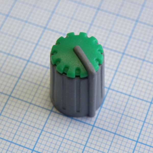 Ручка RR4811 серо-зелён. насечка, d=6mm от магазина РЭССИ