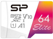 Флеш карта microSDXC 64Gb Class10 Silicon Power SP064GBSTXBV1V20SP Elite + adapter от магазина РЭССИ