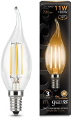 Лампа филам. Gauss Filament 11Вт цок.:E14 свеча 220B 2700K св.свеч.бел.теп. CF35 (упак.:1шт) (104801111) от магазина РЭССИ