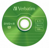 Диск DVD+R Verbatim 4.7Gb 16x Slim case (5шт) Color (43556) от магазина РЭССИ