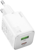 Сетевое зар./устр. Hoco N41 Almighty White 20W 3A (PD+QC+AFC) универсальное белый от магазина РЭССИ