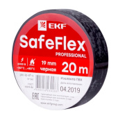 Изолента ПВХ EKF черная 19мм 20м серии SafeFlex 10 шт. plc-iz-sf-b от магазина РЭССИ