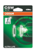 Автолампа OSRAM C5W SV8.5-8 ULTRA LIFE 2шт 12V 1 10 6418ULT-02B от магазина РЭССИ
