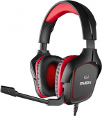 Наушники с микрофоном Sven AP-G333MV черный/красный 2.2м накладные оголовье (SV-019396) от магазина РЭССИ