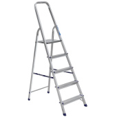 Алюминиевая стремянка Алюмет матовая 5 ступеней Ам705 от магазина РЭССИ