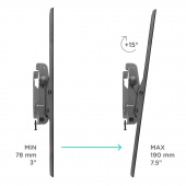 Кронштейн для телевизора Onkron UT4 черный 55"-100" макс.75кг настенный наклон от магазина РЭССИ