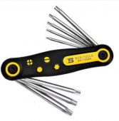 Аксессуары BS420981 складной набор ключей   TORX звездочка. (8шт) T9 - T40  от магазина РЭССИ