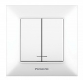 Выключатель Panasonic Arkedia Slim скрыт. 2кл. с подсветкой IP20 белый (упак.:1шт) (WNTC00102WH-RU) от магазина РЭССИ