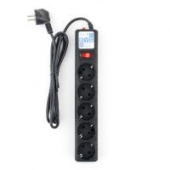Ф-удлинитель PC 19м 5р черн. 10А SPG-B-6-BLACK от магазина РЭССИ