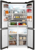 Холодильник Weissgauff WCD 510 Built-in Inverter NoFrost Black Glass 2-хкамерн. черный инвертер от магазина РЭССИ