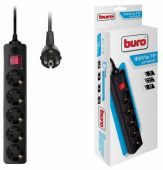 Сетевой фильтр Buro 500SH-10-B 10м (5 розеток) черный (коробка) от магазина РЭССИ