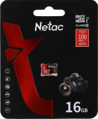 Флеш карта microSDHC 16GB Netac NT02P500PRO-016G-S P500 Extreme Pro V10 A1 w/o adapter от магазина РЭССИ