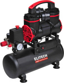 Компрессор поршневой Elitech ACF 200-8S безмасляный 200л/мин 9л 1000Вт черный/красный от магазина РЭССИ