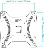 Кронштейн для телевизора Kromax OPTIMA-200 черный 15"-42" макс.25кг настенный фиксированный от магазина РЭССИ