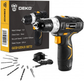 Дрель-шуруповерт Deko GCD12DU3 SET2 FU-Li-Ion аккум. патрон:быстрозажимной (063-4146) от магазина РЭССИ