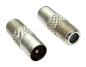 Разъемы FF-TV-M, Переходник TV штекер-F гнездо от магазина РЭССИ