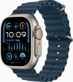 Смарт-часы Apple Watch Ultra 2 A2986 49мм OLED корп.титан Ocean band рем.синий разм.брасл.:130-200мм (MREG3LW/A) от магазина РЭССИ