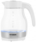Чайник электрический Hyundai HYK-G3802 1.7л. 2200Вт белый/серебристый (корпус: стекло) от магазина РЭССИ