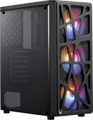 Корпус Formula MANA черный без БП ATX 6x120mm 1xUSB2.0 1xUSB3.0 1xUSB3.1 audio bott PSU от магазина РЭССИ