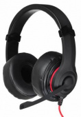 Наушники с микрофоном Оклик HS-L330G NIGHTMARE черный/красный 1.9м мониторные оголовье (359481) от магазина РЭССИ