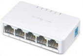 Коммутатор Mercusys MS105 5x100Mb неуправляемый от магазина РЭССИ