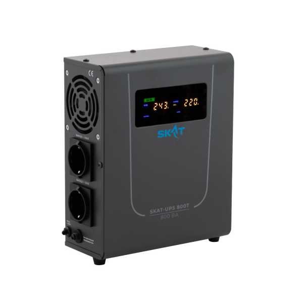Источник бесперебойного питания SKAT-UPS 800T Lin e-Interactive 220В, 800ВА, работает от 1 внешней АКБ от магазина РЭССИ