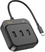 Разветвитель USB-C Hoco HB35 4порт. черный от магазина РЭССИ