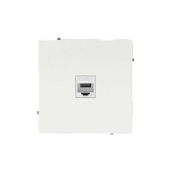 Компьютерная розетка RJ-45 без шторки, кат.6А одинарная,KANT, белая магнолия от магазина РЭССИ