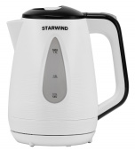 Чайник электрический Starwind SKP3213 1.7л. 2200Вт белый/черный (корпус: пластик) от магазина РЭССИ
