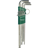 Набор торцевых шестигранных ключей с шаром 1/16"-3/8" 9 шт. Jonnesway X-TRA LONG H06SA209S от магазина РЭССИ