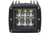 Светодиодная квадратная фара Airline 6 LED направленный свет 18W 82x75x75 12/24V ALED009 от магазина РЭССИ
