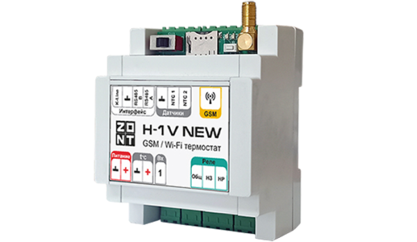 Термостат ZONT H-1V NEW отопительный GSM / Wi-Fi на стену и DIN-рейку от магазина РЭССИ