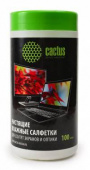 Салфетки Cactus CS-T1001 для экранов и оптики туба 100шт влажных от магазина РЭССИ