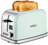 Тостер Kitfort КТ-4098 850Вт мятный/серебристый от магазина РЭССИ