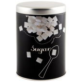 Металлическая банка Mallony с крышкой круглая объем 900 мл дизайн Сахар 008617 от магазина РЭССИ