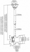 Кронштейн для телевизора Arm Media LCD-1650 черный 15"-48" макс.90кг потолочный поворот и наклон от магазина РЭССИ