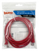 Патч-корд Buro UTP 4 пары cat5E CCA molded 3м красный RJ-45 (m)-RJ-45 (m) от магазина РЭССИ